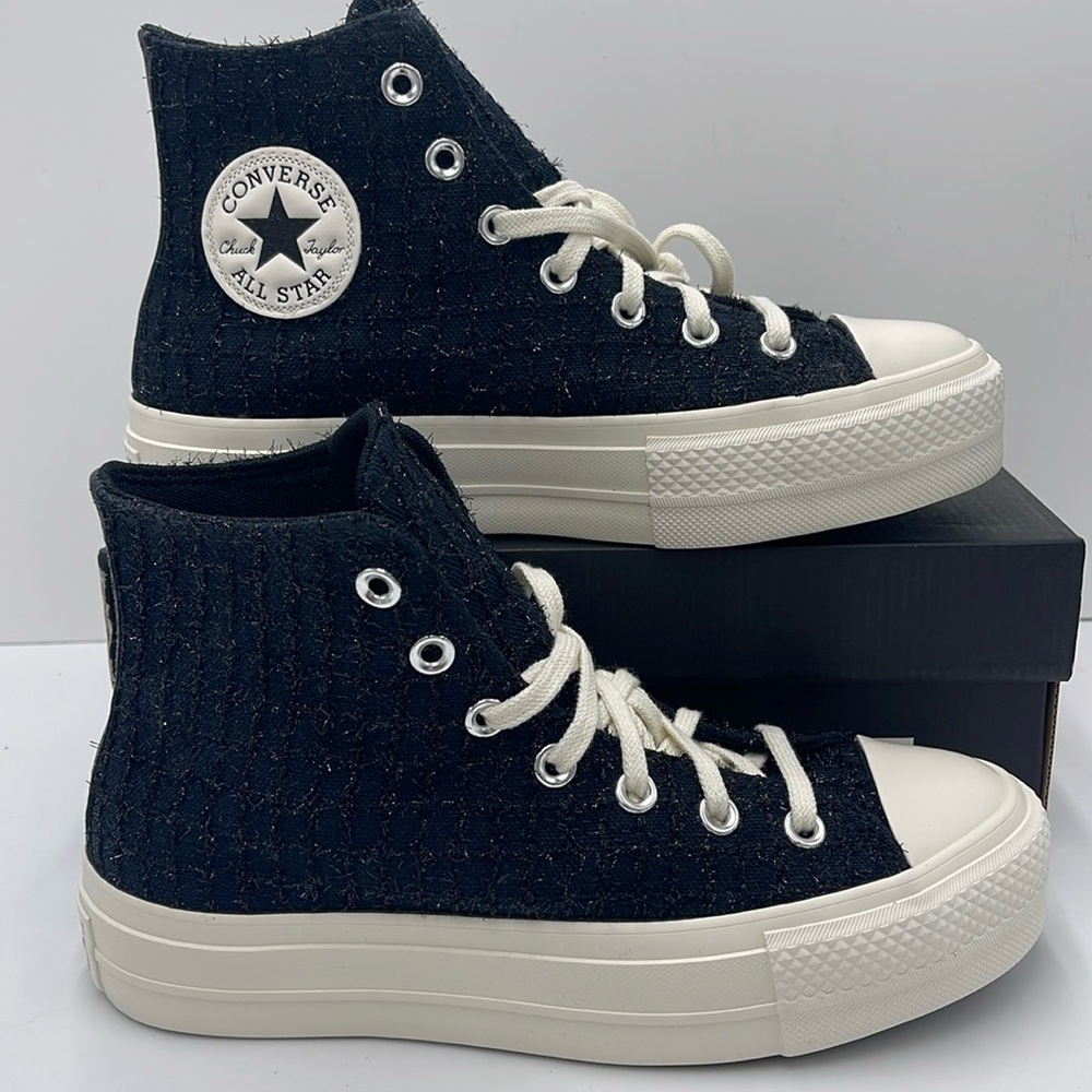 Converse WMNS CTAS LIFT HI
BLACK/SILVER/EGRET A12740C Platforms Sneakers